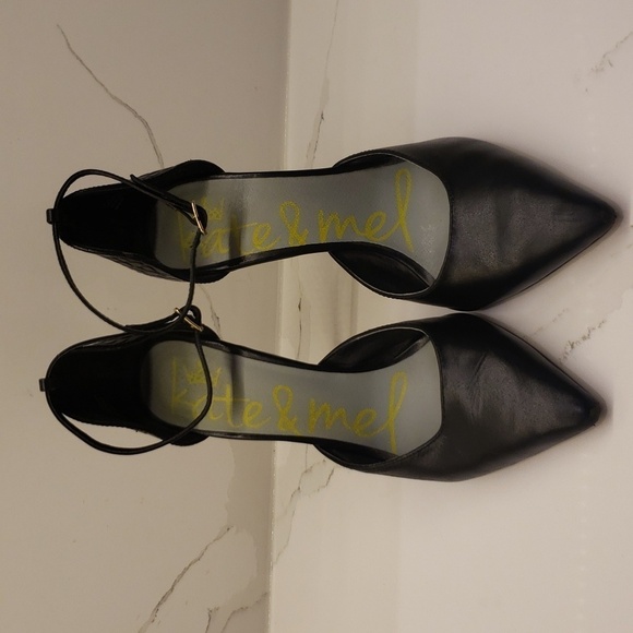 KATE & Mel High heel Shoes Black Leather Uppers Women Size 6 - Picture 2 of 11